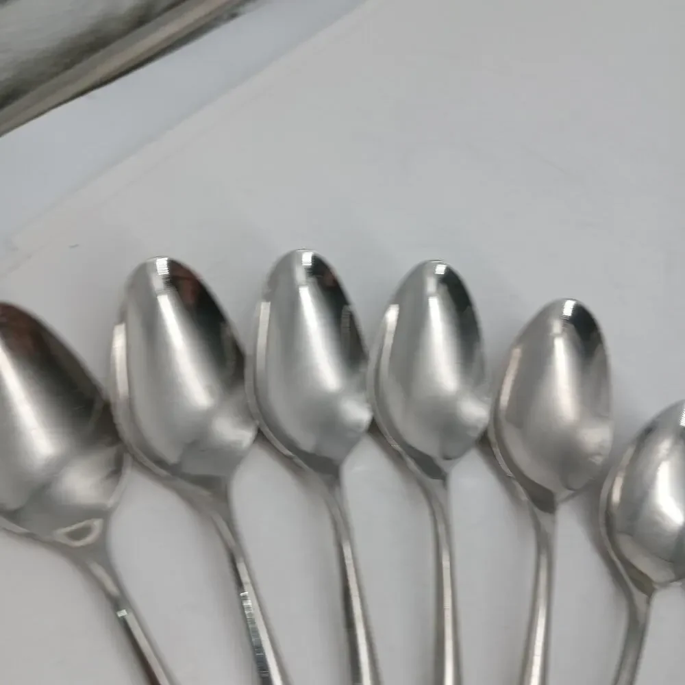 9X Spoons Vtg Rogers Bros. Youth Pattern Stainless Steel 4 Teaspoons 5 Table